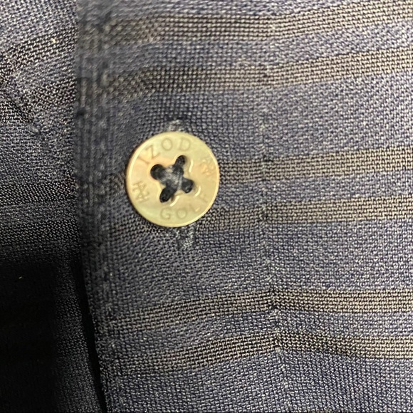 Izod Golf Shirt Long sleeve Navy Size Medium - Picture 8 of 8